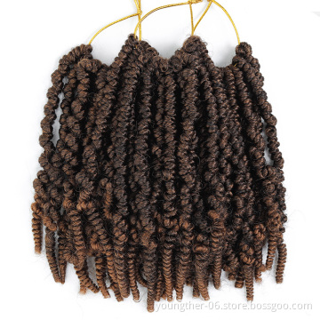 Pre Spring Twist Braids Hair Synthetic Braiding Hair Extensions Jamaican Bounce Curl Twist